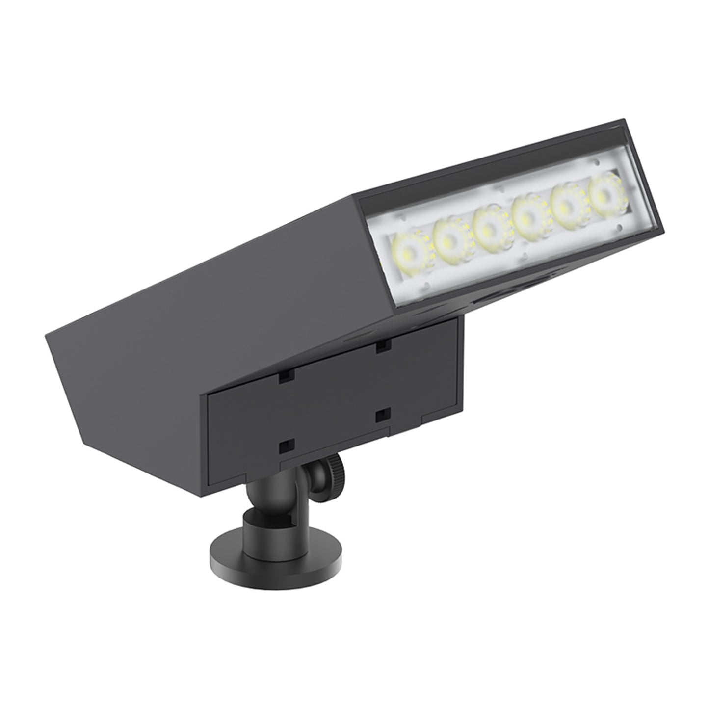 Spot Solaire Projecteur à piquer en aluminium dimmable LED blanc orientable 180° SOLTEK H23cm