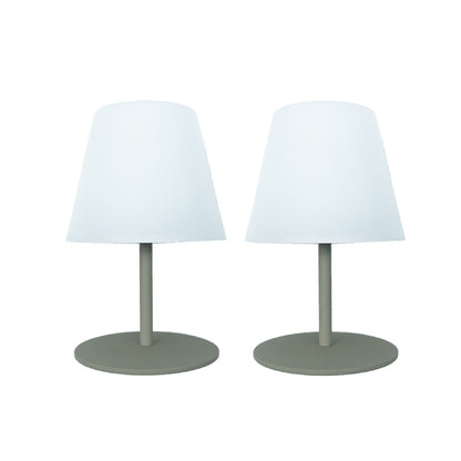 Set de 2 lampes de table LED sans fil TWINS Olive H16cm