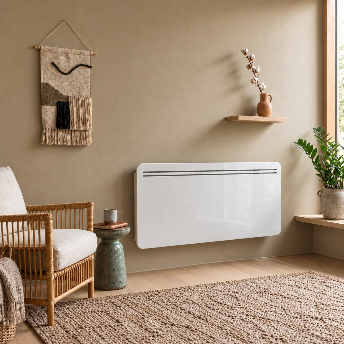 Radiateur électrique à inertie sèche bloc FONTE écran LCD 2000W ASPEN Norme NF