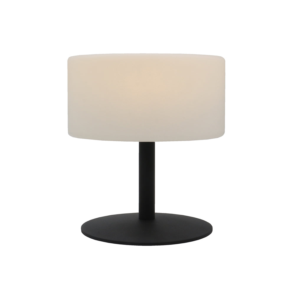Lampe de table sans fil pied en acier gris LED blanc chaud/blanc dimmable ATLAS Rock H20cm