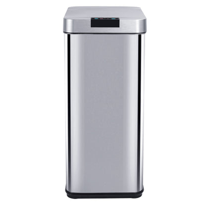 Poubelle de cuisine automatique design 50L PARKSIDE en acier INOX avec cerclage - REDDECO.com