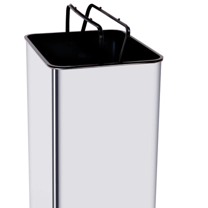Poubelle de cuisine automatique design 50L PARKSIDE en acier INOX avec cerclage - REDDECO.com