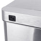 Poubelle de cuisine automatique design 50L PARKSIDE en acier INOX avec cerclage - REDDECO.com