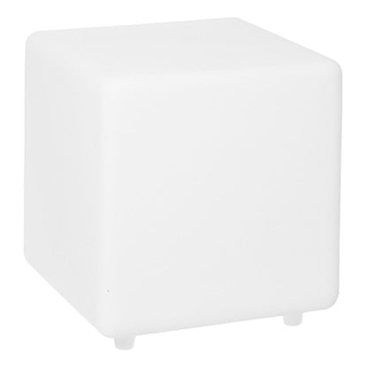 Cube solaire lumineux tabouret table basse LED blanc/multicolore CASY H30cm - REDDECO.com