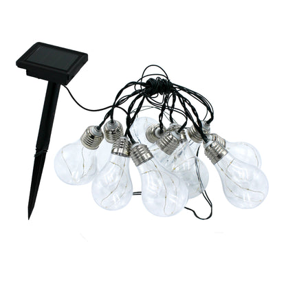 Guirlande lumineuse solaire 10 ampoules cuivre micro LED blanc chaud FANTASY STAR SOLAR 3.75m - REDDECO.com