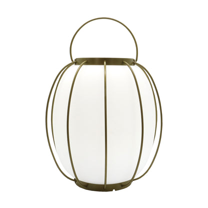 Lampe de table sans fil poignée en métal doré LED blanc dimmable TULUM H27cm