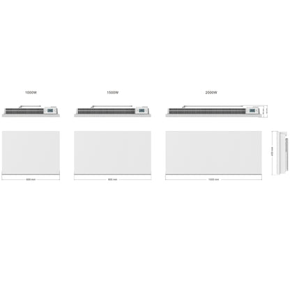 Radiateur électrique à inertie sèche CERAMIQUE écran LCD 1000W POAS