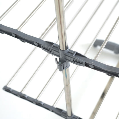 Séchoir à linge étendoir multifonction 30M EXTRA avec 30 accessoires 4 niveaux Gris et Inox - REDDECO.com