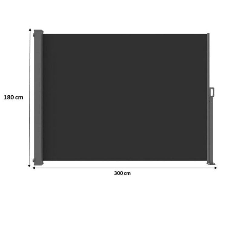 Paravent rétractable brise vue occultant extérieur PHOENIX 180x300 cm Gris - REDDECO.com